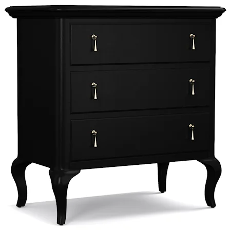 Twin Peak Three-Drawer Nightstand